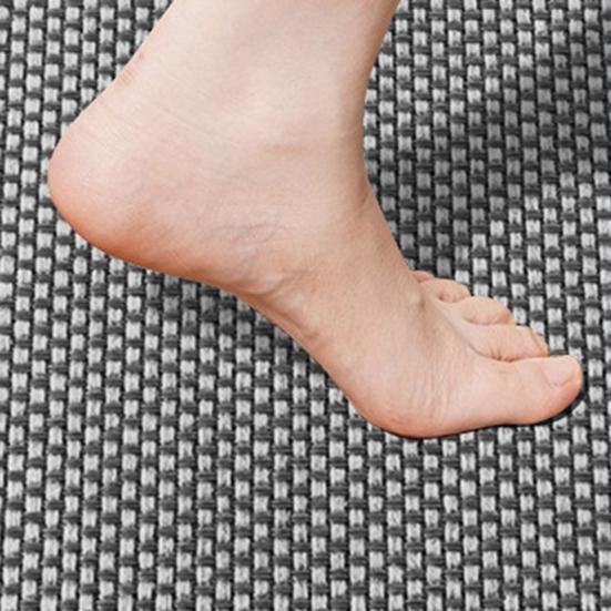 Floor Mat Anti-Slip Design Water Absorbent Quick Drying Bathroom Mat Durable Braided Texture Entryway Rug