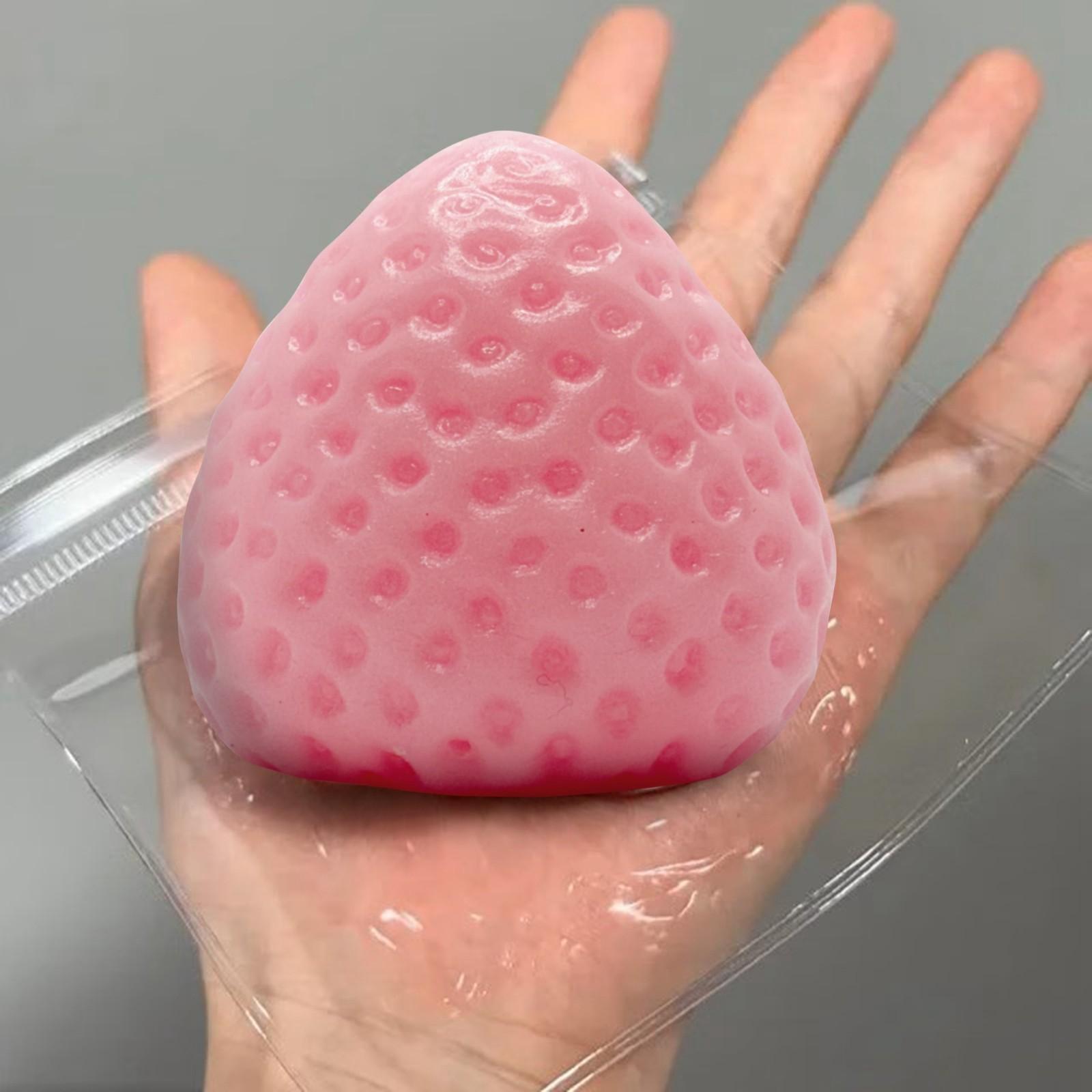 

Plush Strawberry Fruit Squishy Plaything – Gentle Rising Stress Ease For Kids & Adults, Squeeze Anti-Anxiety Sensory Fidget Toy