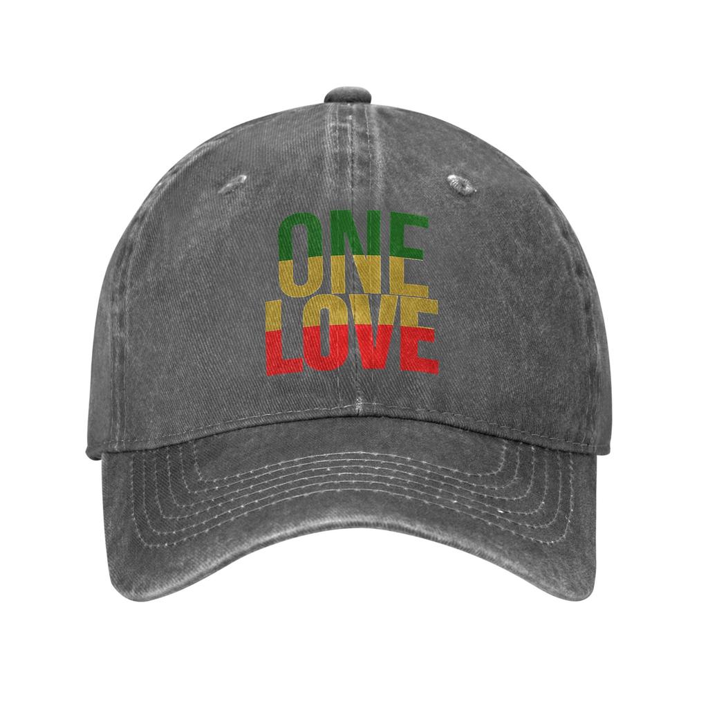 Harajuku Vintage Style Arts Bob Marley One Love Denim Fabric Cap Casual Baseball Caps Adjustable Hat Summer Unisex Baseball Hats