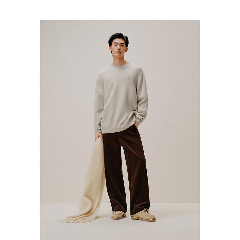 Peacebird Men's Casual Crew Neck Knit Sweater