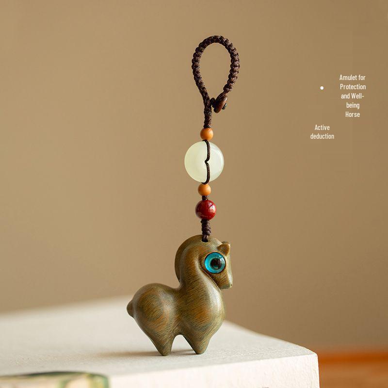 

Ключница-подвеска Zodiac Jade Horse от Horsewood - Милый брелок-талисман на год рождения