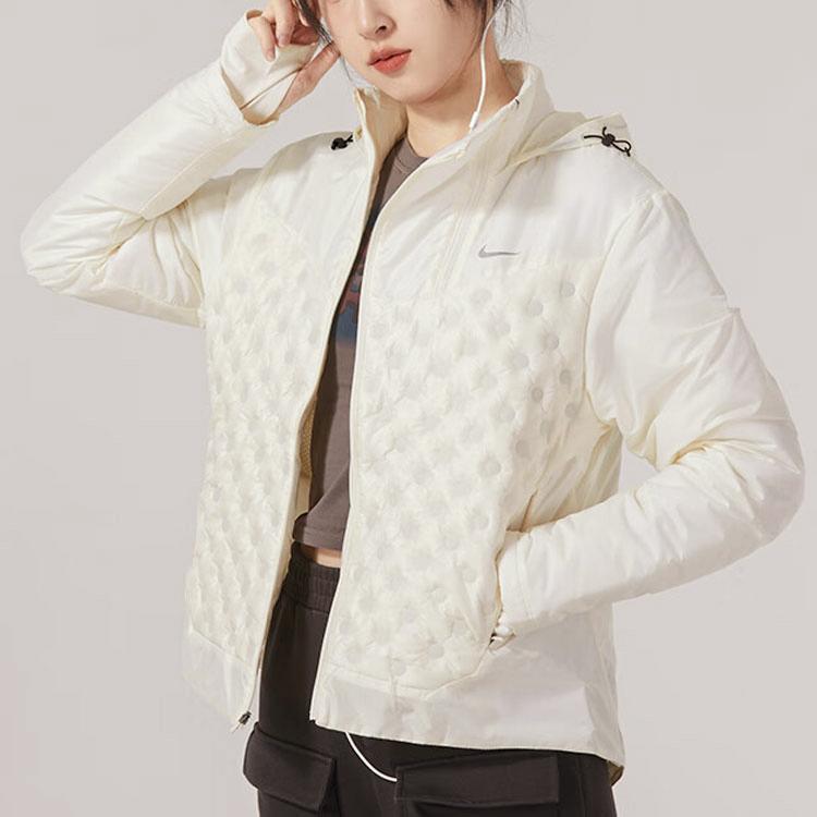 Nike Solid Color Casual Windbreaker Jacket Women Jackets White FB7604-110