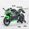 1/12 KAWASAKI Ninja 400 Spielzeug-Motorrad, Miniatur-Druckguss-Metallmodell 1:12 Super Sport Sound & Light Collection Geschenk für Jungen