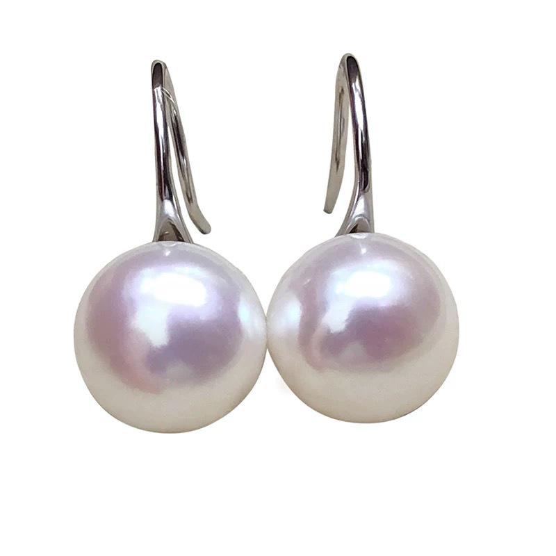 Zhuji Mantou-Shaped Freshwater Pearl S925 Silver High Heel Earrings