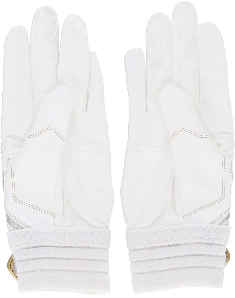 adidas Baseball Batting JM LBG904 Gloves, 51, Junior, White/Gold (1182),