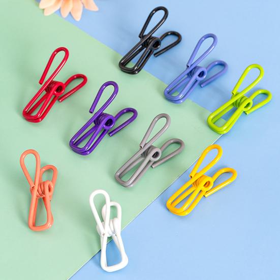 10 bucăți de cleme pentru umerase pentru haine, elastice inoxidabile, rezistente, anti-alunecare, stabile, rezistente la vânt, șosete, chiloți, eșarfe, cleme de susținere pentru eșarfe, pachete de alimente, pungă pentru chipsuri