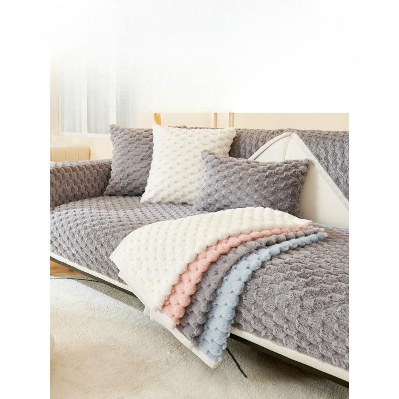Winter Plush Sofa Cushion Thickened Warm Non-Slip Sofa Cover All-Inclusive Universal Sofa Towel Full Cover Cloth
