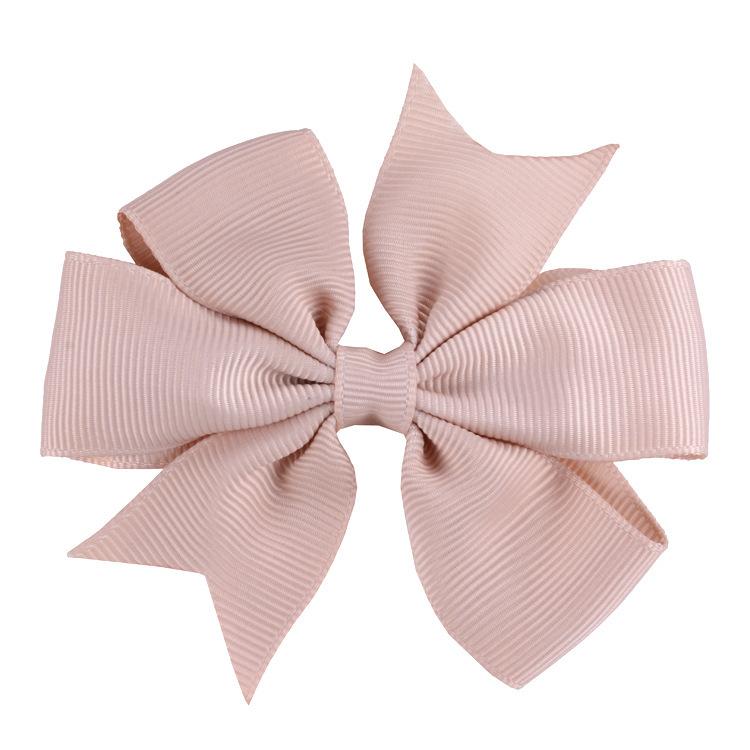 8x8cm 1PC Solid Color Grosgrain Ribbon Bows Clips Hairpin Girl's Hair Bowties Boutique Hair Clip Headwear Kids Hair Accessories