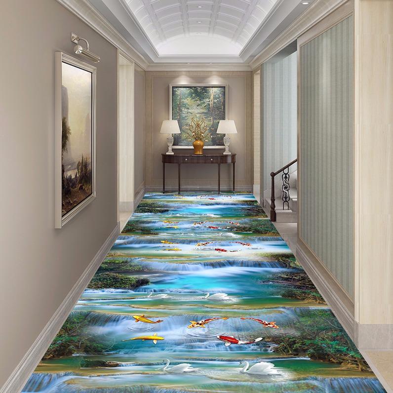 Long Corridor Carpet Floral Stair Carpet Entrance/Hallway Hotel Aisle Rug Living Room Bedroom Rugs