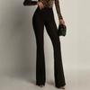 Women's Autumn and Winter Models High-waisted Solid Colour Fashion Casual Wide-leg Loose Trousers