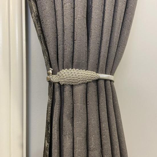 Curtain Buckle, with High-Elastic Spring Holdbacks, Simple Style No-Drill Curtain Clip, for Home Decor And Cable Organizer
