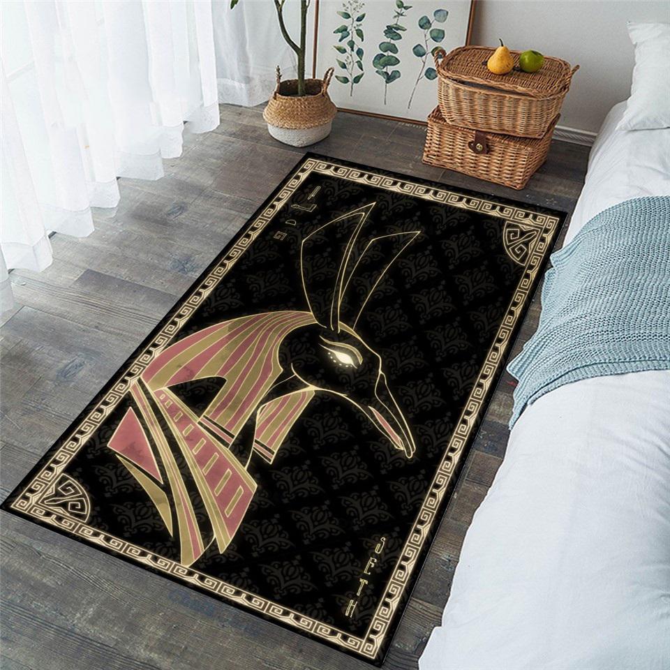 Cool Egyptian Gods Themed Rugs for Living Room Decor Floor Rugs and Bedroom Rugs Home Rug Decor, Stain Resistant Floor Mats