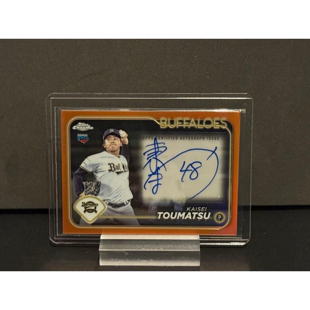 2024 TOPPS CHROME NPB Kaisei Tomatsu Rookie Card 25siri