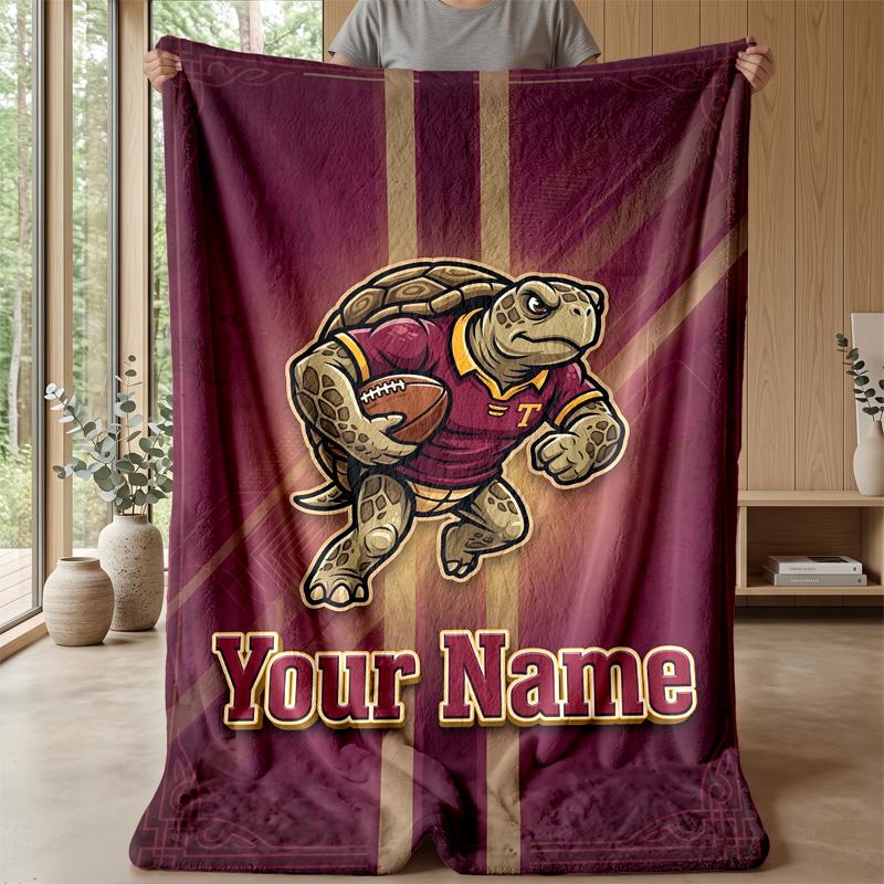 Queensland Maroons Custom Flannel Throw Blanket Print Your Name Text Soft Warm Blanket Holiday Present