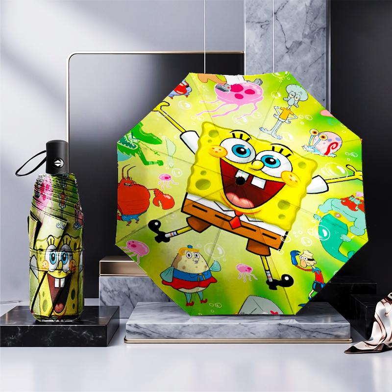 Bob And Friends Adventure Umbrella Folding Umbrella, Automatic Umbrella 8-Frame for Travel, Camping Use Gift for Halloween Christmas