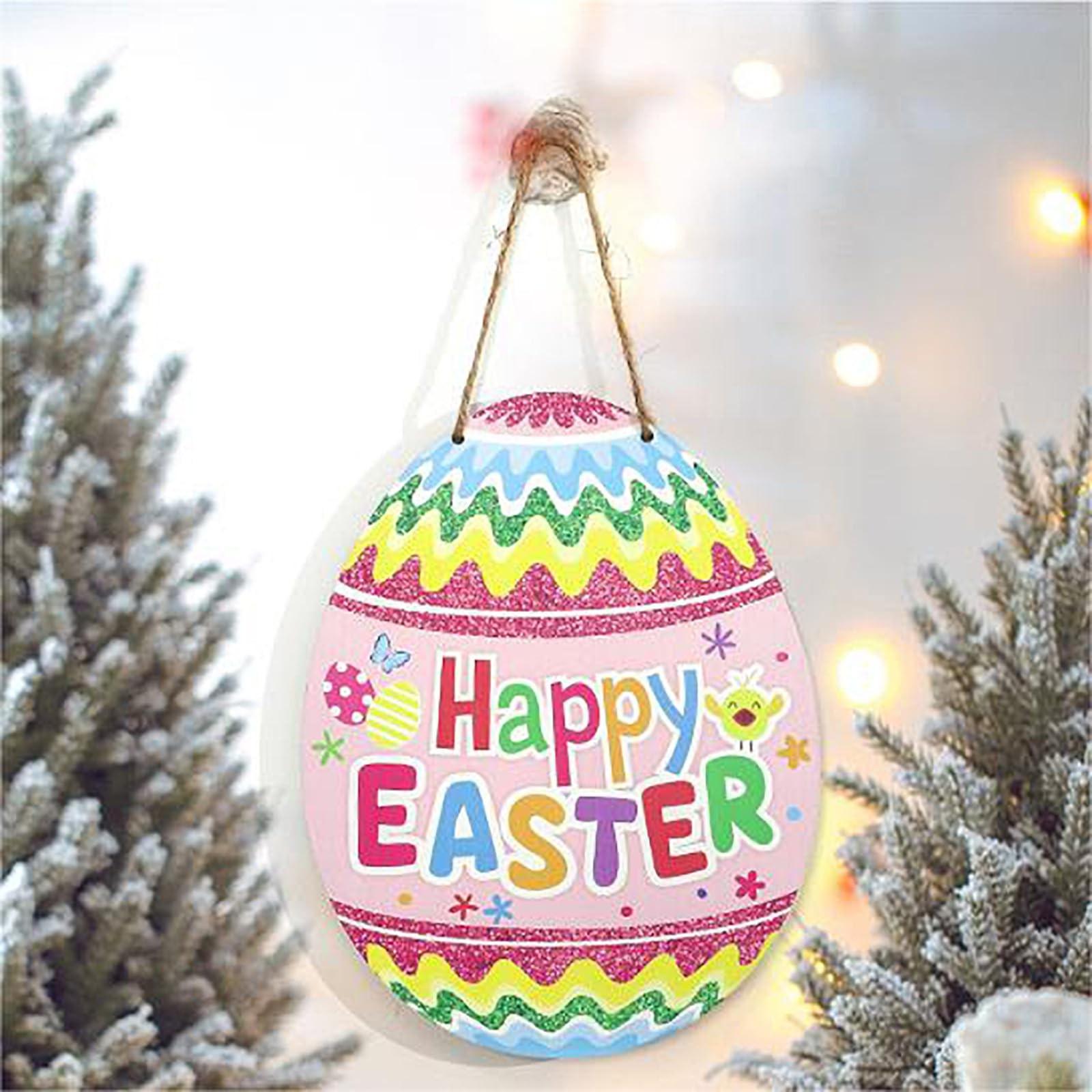 

Мультяшный деревянный декоративный номер двери пасхальный кролик кулон One Size