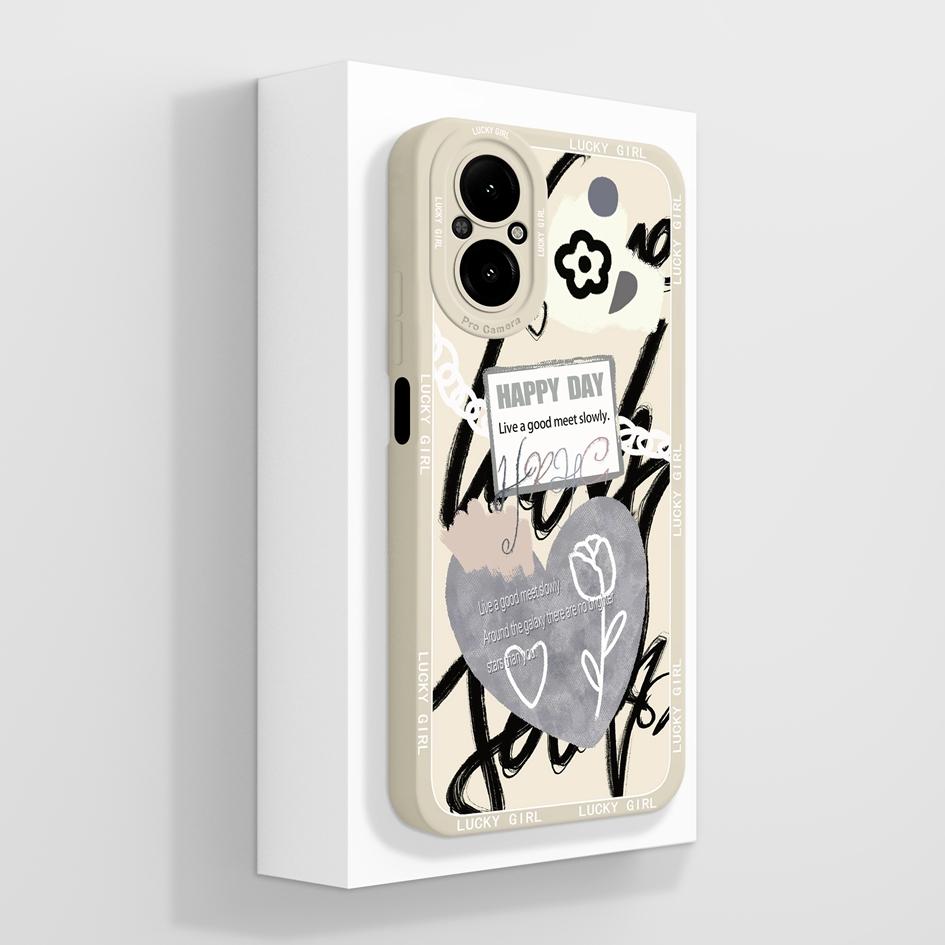 Cover Case For Oppo Realme C67 C65 C63 C61 C25 C25S C25Y C30 C30S C31 C33 C35 C55 C51 C53 Lazy Cat Soft Liquid Silicone Protective Shell For Oppo Capa
