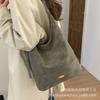Simple retro matte bag women's 2025 new commuter versatile messenger bag slack shoulder tote bucket bag