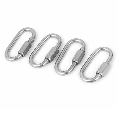 304 Edelstahl-Anschluss 4-teilig Link Lock Silber
