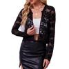 Women S Elegant Long Sleeve Lace Sheer Cardigan Coat