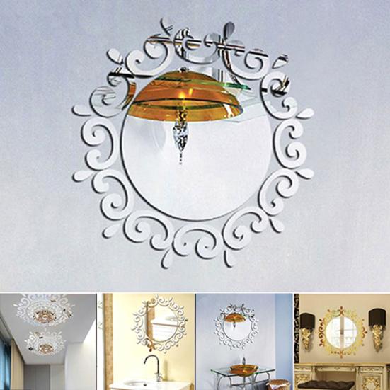 

3D зеркальный эффект наклейка на стену художественная наклейка DIY домашний офис лампа украшение рамы