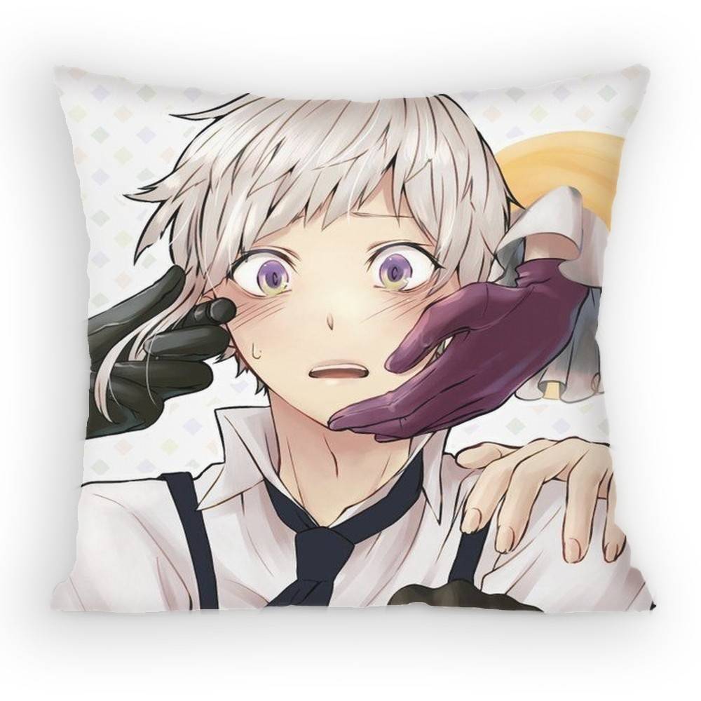 

Bungo Stray Dogs Накадзима Ацуси Наволочка Диван Гостиная Спальня Изголовье Спинка Подушка Квадратная Подушка Время для Сна 30x30 cm