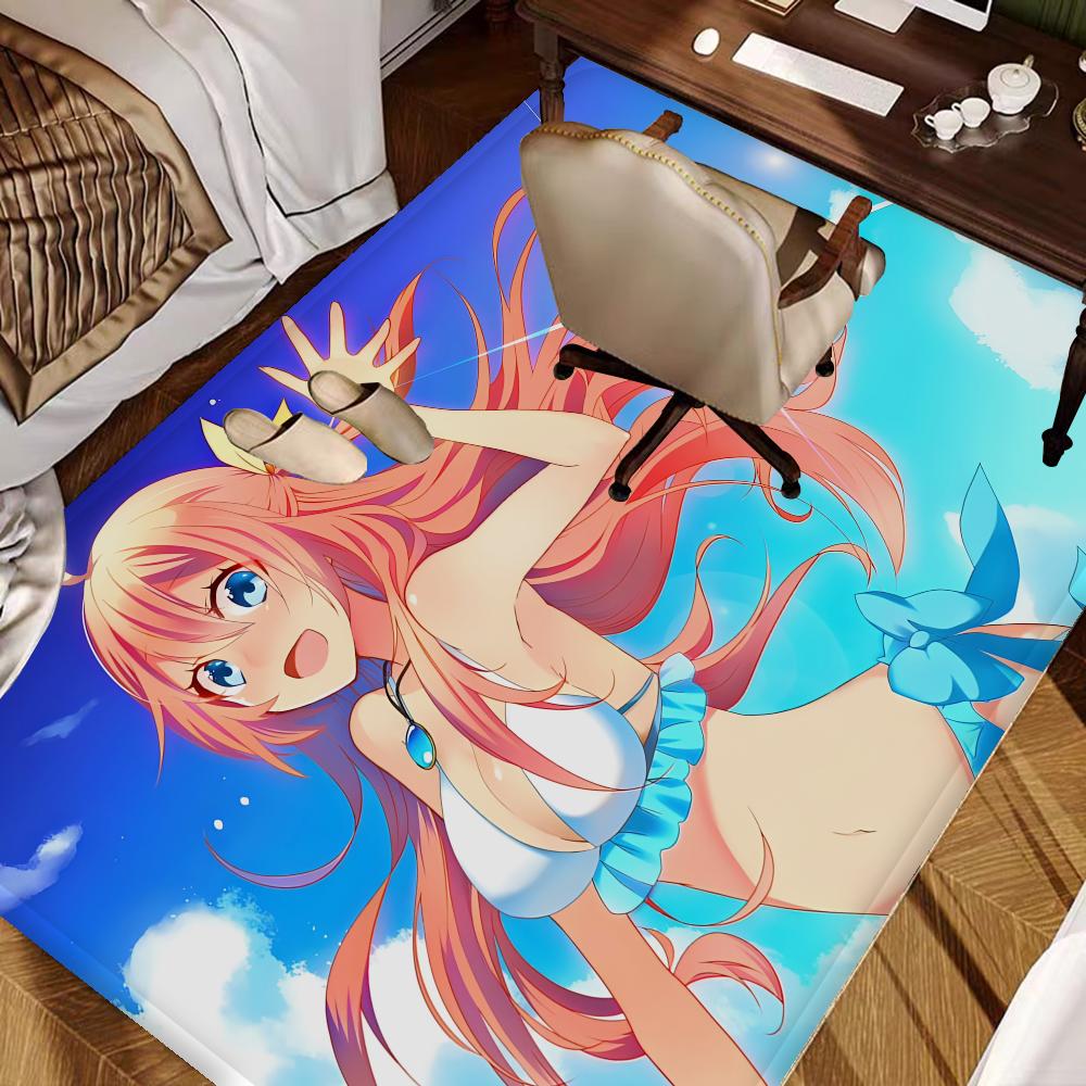 Sexy Girls Anime Floor Mat Kids Room Bedroom Decoration Balcony Anti-Slip Doormat Living Room Welcome Rug
