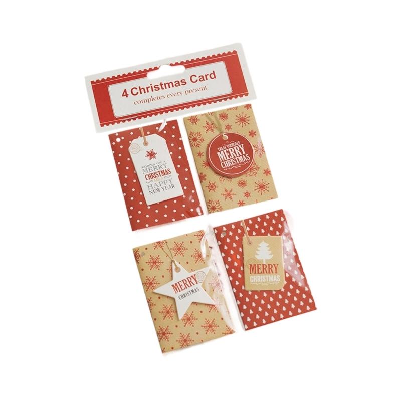 

Sustainable Holiday Greeting Cards with Pre Punched Holes Easy Hanging Design for Tree Ornament and Craft Small greeting card