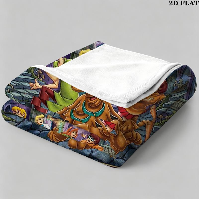 Scoobydoo Print Flannel Blanket High Quality Warm Comfortable Cover for All Seasons Perfect for Gifts Home Decor