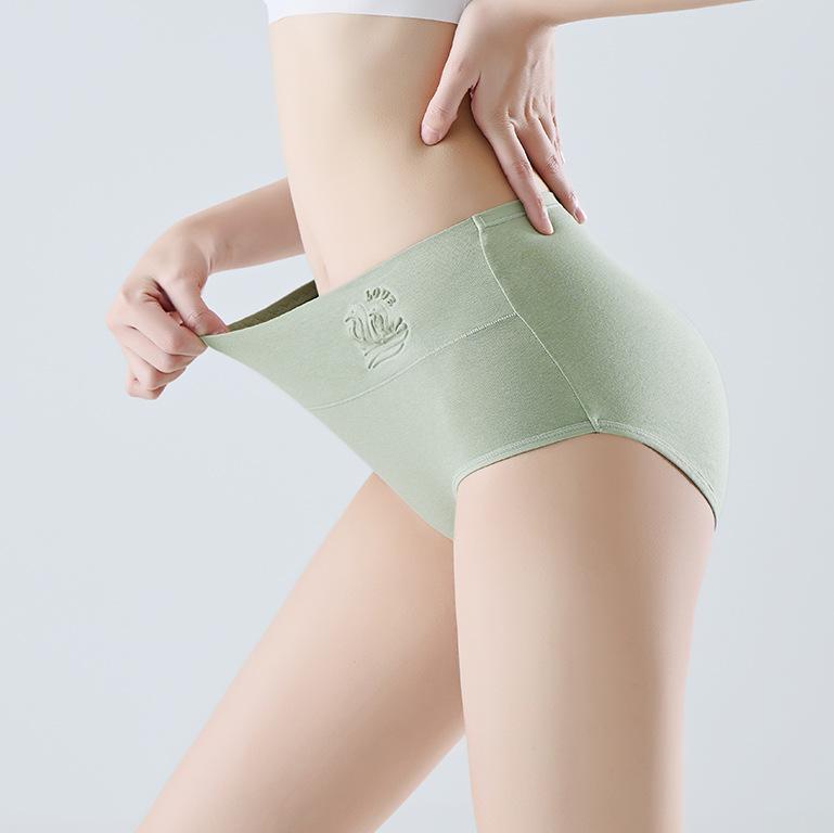 Women S High Waist Cotton Antibacterial Briefs Plus Size Ladies Underwear