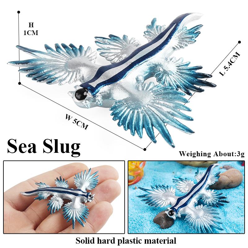 Oenux Sea Life Animals Coral Octopus Nautiloidea Crab Starfish Ocean Model Action Figures Educational Collection Toy Kid Gift