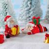 Holiday Scene Layout Delicate Snowman Resin Ornament Christmas Ornaments Creative Cartoon Santa Claus For Festive Decor Desktop