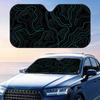 Husa parasolar parbriz auto pliabilă, universală, cu protecție UV și izolație termică, cu design topografic