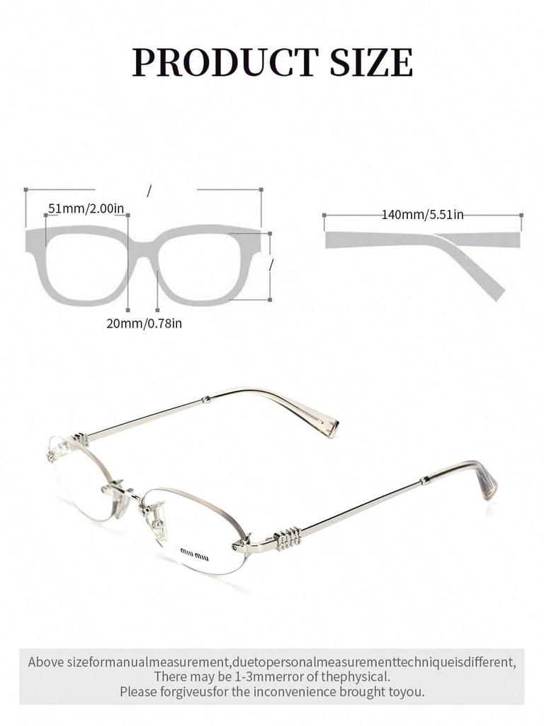 Miu Miu MU53WV Rimless Eyeglasses - Clear Optical Frames for Women