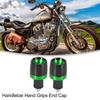 ACROPIX Handlebar End Cap Plug Bar End for CNC Motorcycle 18mm Universal Green 2pcs