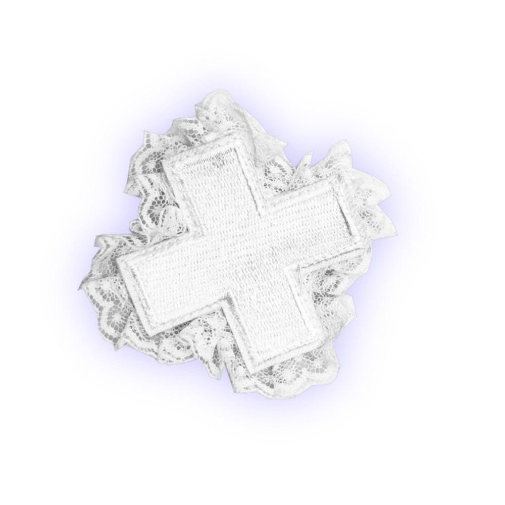 Subculture Lace Crosses Hair Clip Lolita Punk Gothic Hairpin Halloween