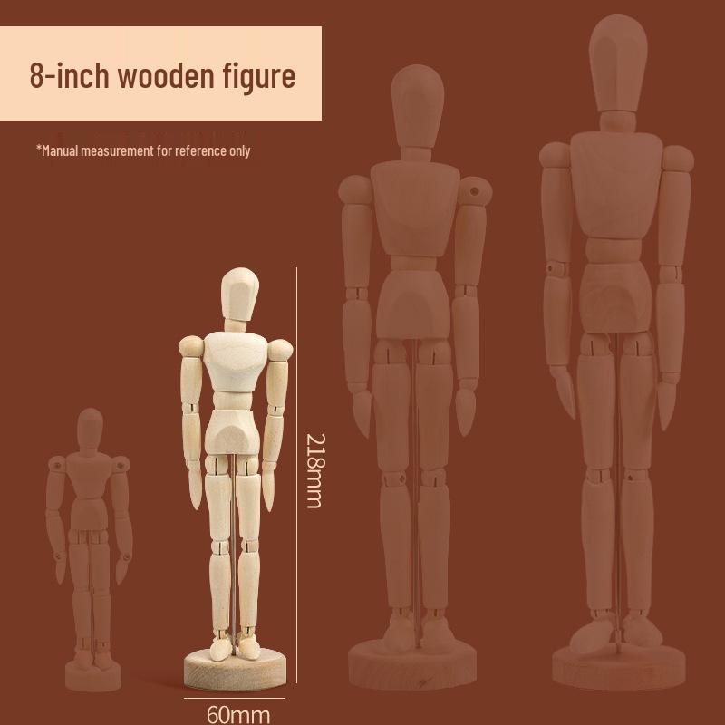 12-Inch Flexible Wooden Jointed Figure Model for Sketching and Painting