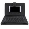 Wireless Bluetooth Spanish Keyboard with Leather Cover for 4.5 6.8in Mobile Phone