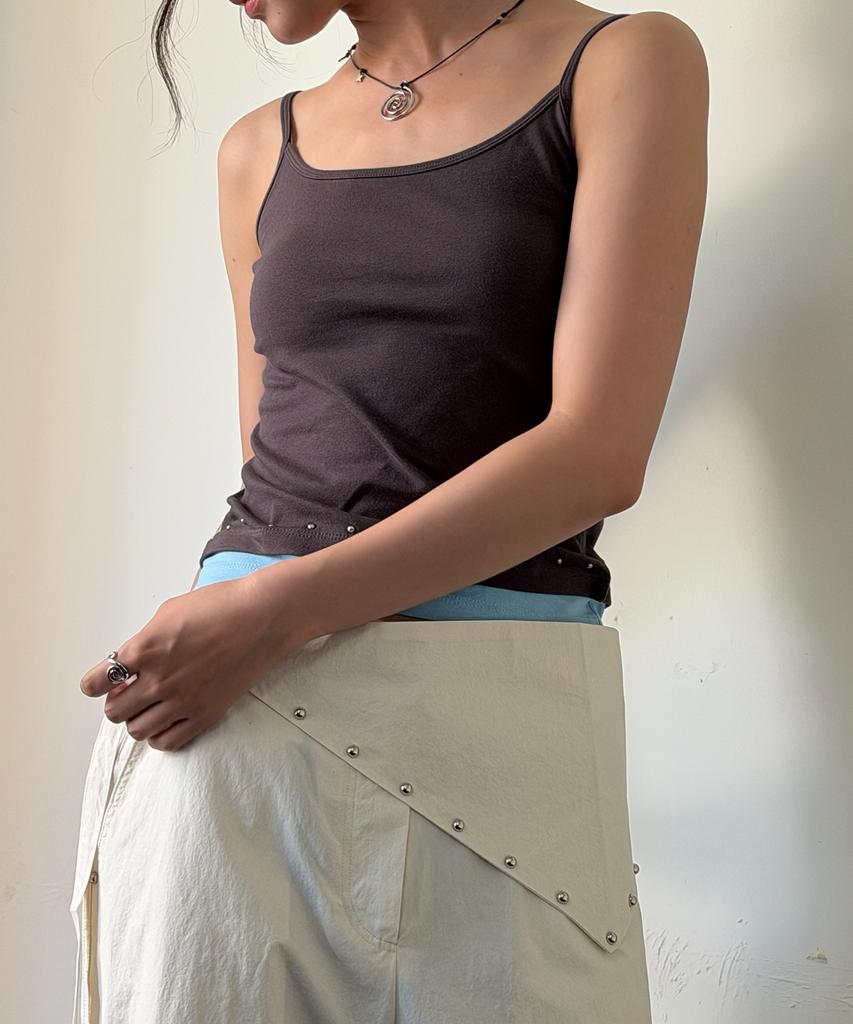 Hombadittingjeu Detachable Stud Belt Pants (Ivory)