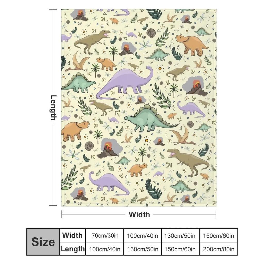 Dinosaurs! Throw Blanket Stylish Warm Blanket for Living Room Bedroom