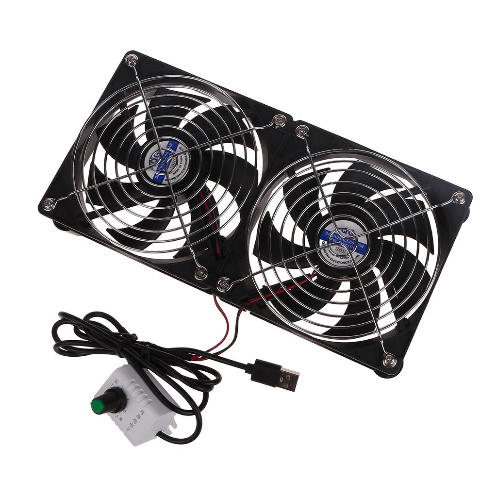 USB Fan with Integrated Mesh Pad 3500RPM for Usb Router Tv/Broadband Cat Set-Top Box External Mute Cooling Fan 8/12/24cm