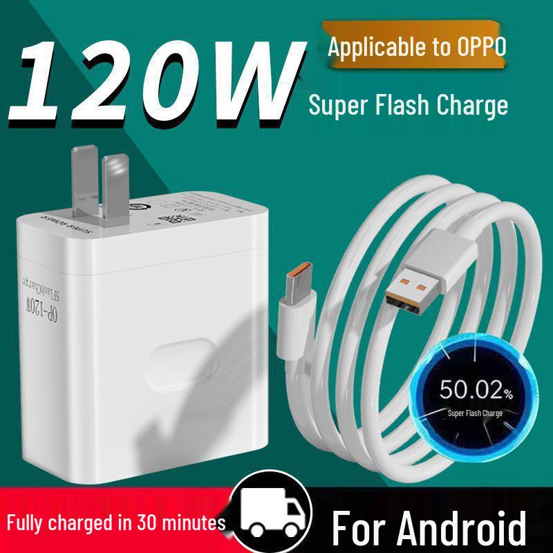 120W Super Fast Charger & Data Cable Set for OPPO, Huawei, Honor - Original Sealed.