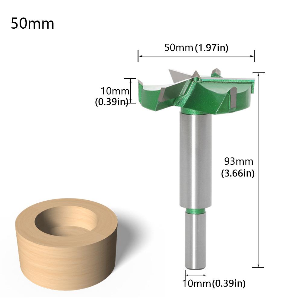 Three-Blade Woodworking Hole Opener Drill Bit Three-Blade 35Mm Punching Hinge Special Wooden Board Opening Round
