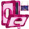11 Inch Rotating Stand Tablet Case A9 Plus Kids Shockproof Full Cover Protective Shell With Dual-Tone Design