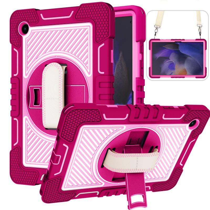 11 Inch Rotating Stand Tablet Case A9 Plus Kids Shockproof Full Cover Protective Shell With Dual-Tone Design
