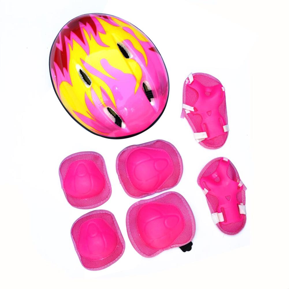 7Pcs/Set Children Thickened Knee Protection Roller Skating Helmet Protector Skateboard Balance Car Set Kid Protective Gear Wrist