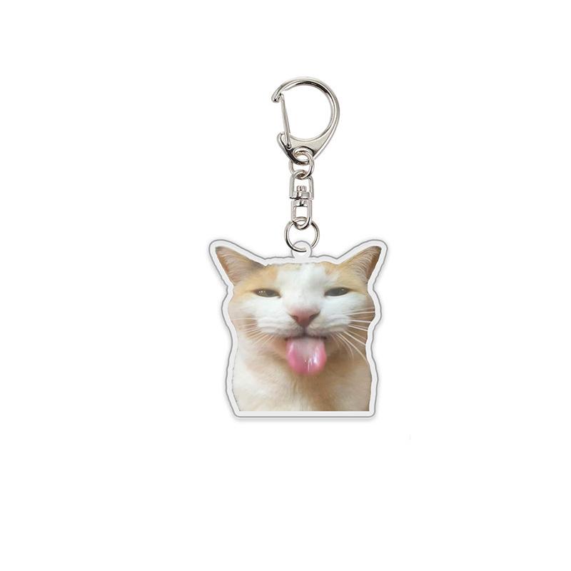 Viral Cat Expression Backpack Keychain Pendant