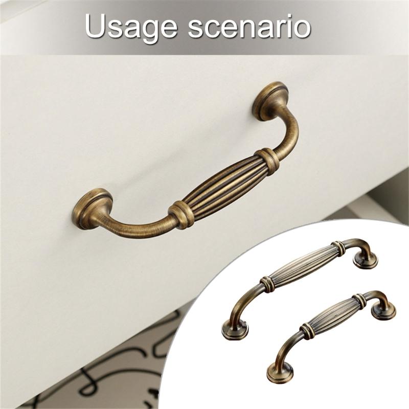 Drawer Pulls Zinc Alloy Dressers Knob Cupboard Handle Vintage Furniture Handle Simple Bedside Cabinet pull Enduring