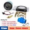 52mm Auto Temp Gauge Dual Unit Digital 40-120℃/100-250℉ Water Temperature Indicator Sensor Adapter 1/8NPT For Gasoline Vehicle
