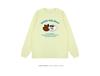 Korean Style Cartoon Print Cuffed Long Sleeve T-shirt - 2024 Student Bestie Collection